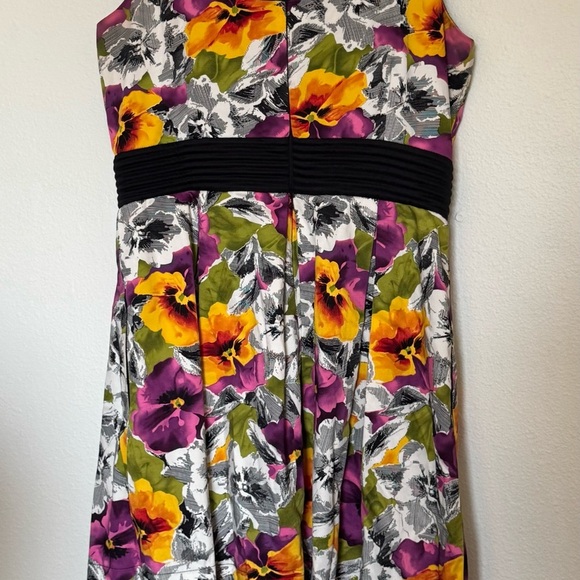 DONNA RICCO floral sleeveless dress size 14 - Picture 2 of 12